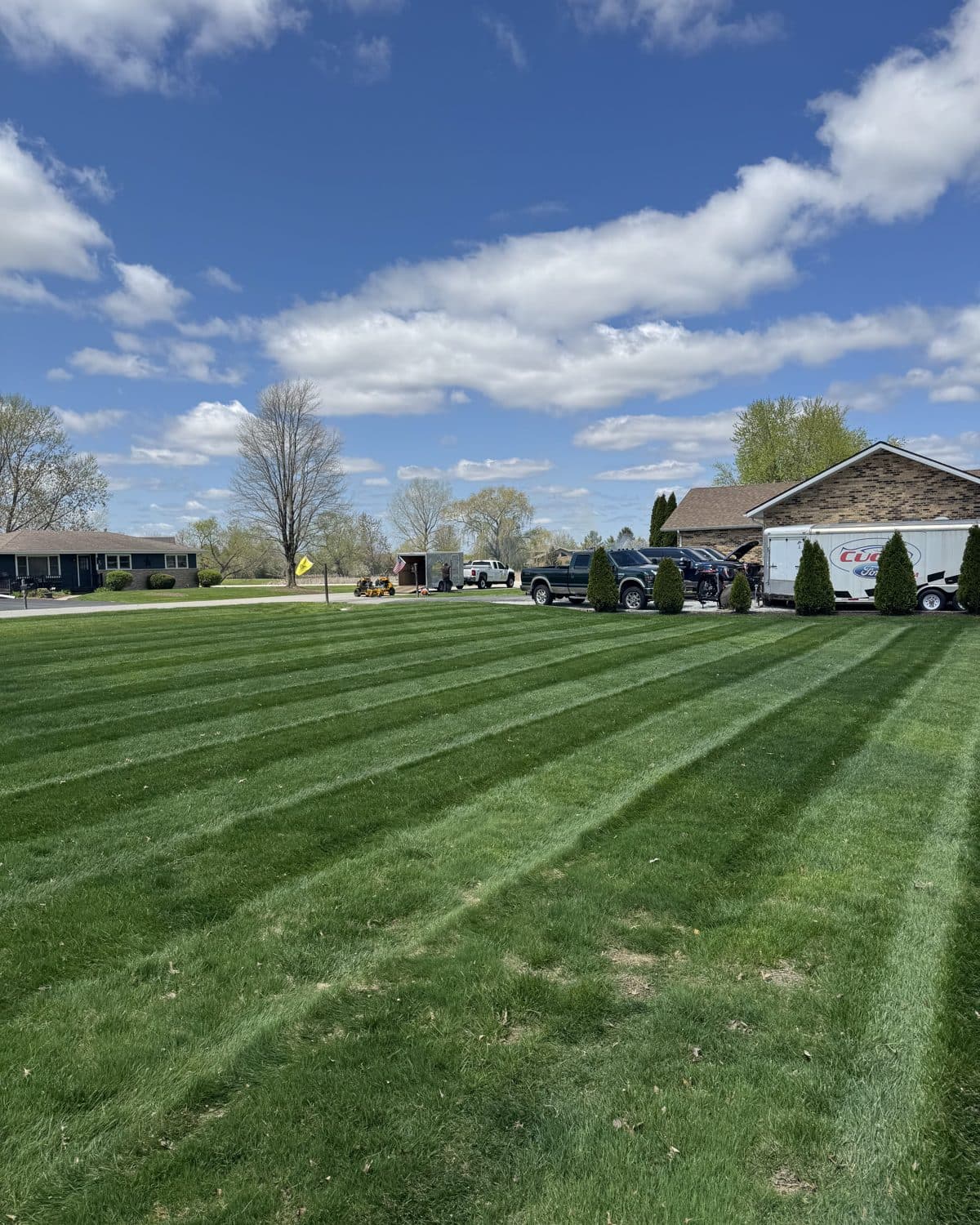 Front lawn after service